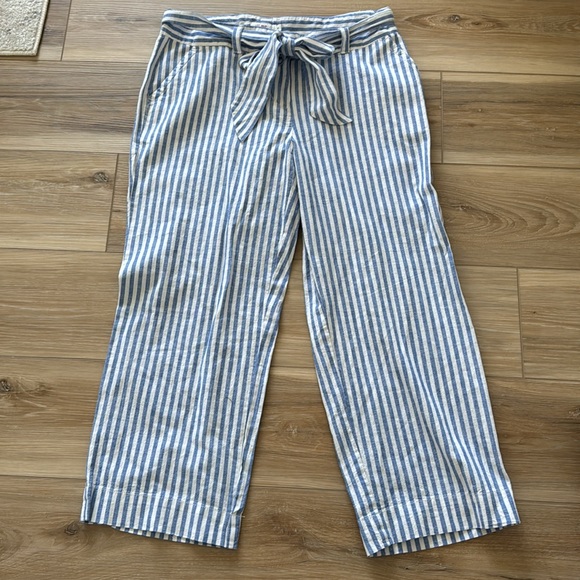 VINEYARD VINES CATAMARAN BLUE AND WHITE STRIPED LINEN PANTS - Picture 5 of 9